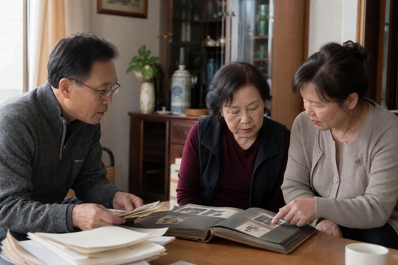 상속포기와 한정승인 차이, 가족 전체 순서까지 보고 선택해야 하는 이유 관련 상황을 보여주는 이미지 — 서류를 검토하는 모습